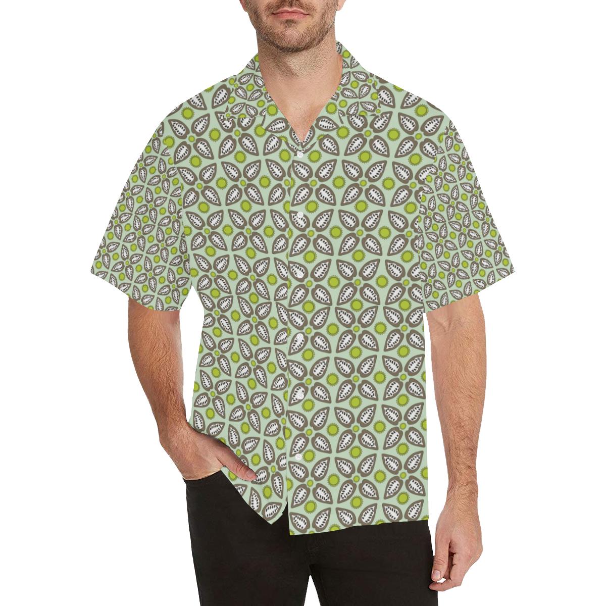 Cocoa Pattern Background Mens All Over Print Hawaiian Shirt