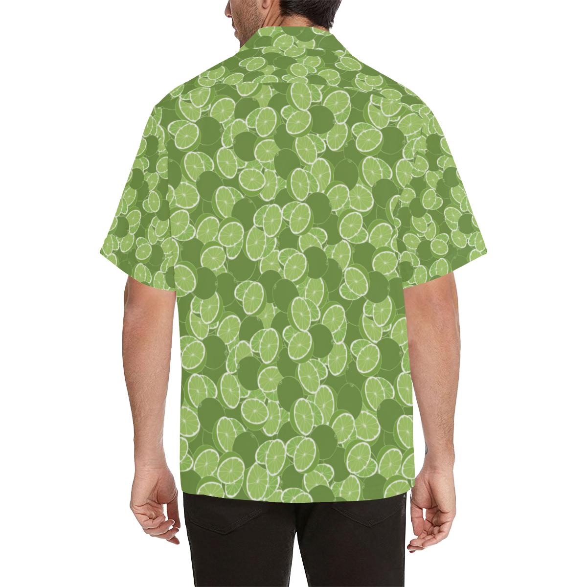 Lime Pattern Background Mens All Over Print Hawaiian Shirt