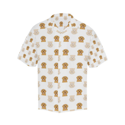 Golden Retriever Pattern Print Design 03 Mens All Over Hawaiian Shirt