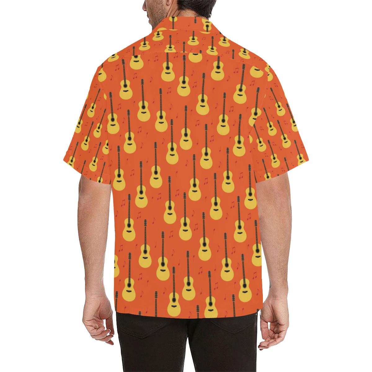 Classic Guitar Music Pattern Mens All Over Print Hawaiian Shirt