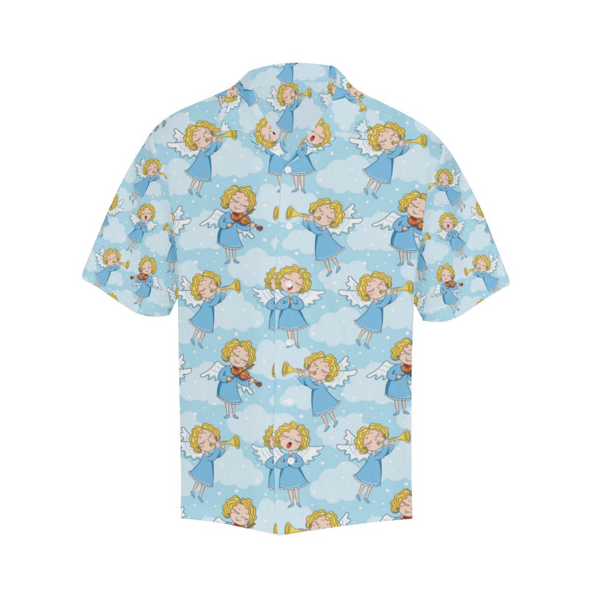 Angel Musician Pattern Print Design Hawaiian Shirt