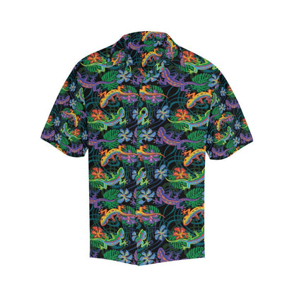 Gecko Colorful Pattern Print Design Hawaiian Shirt