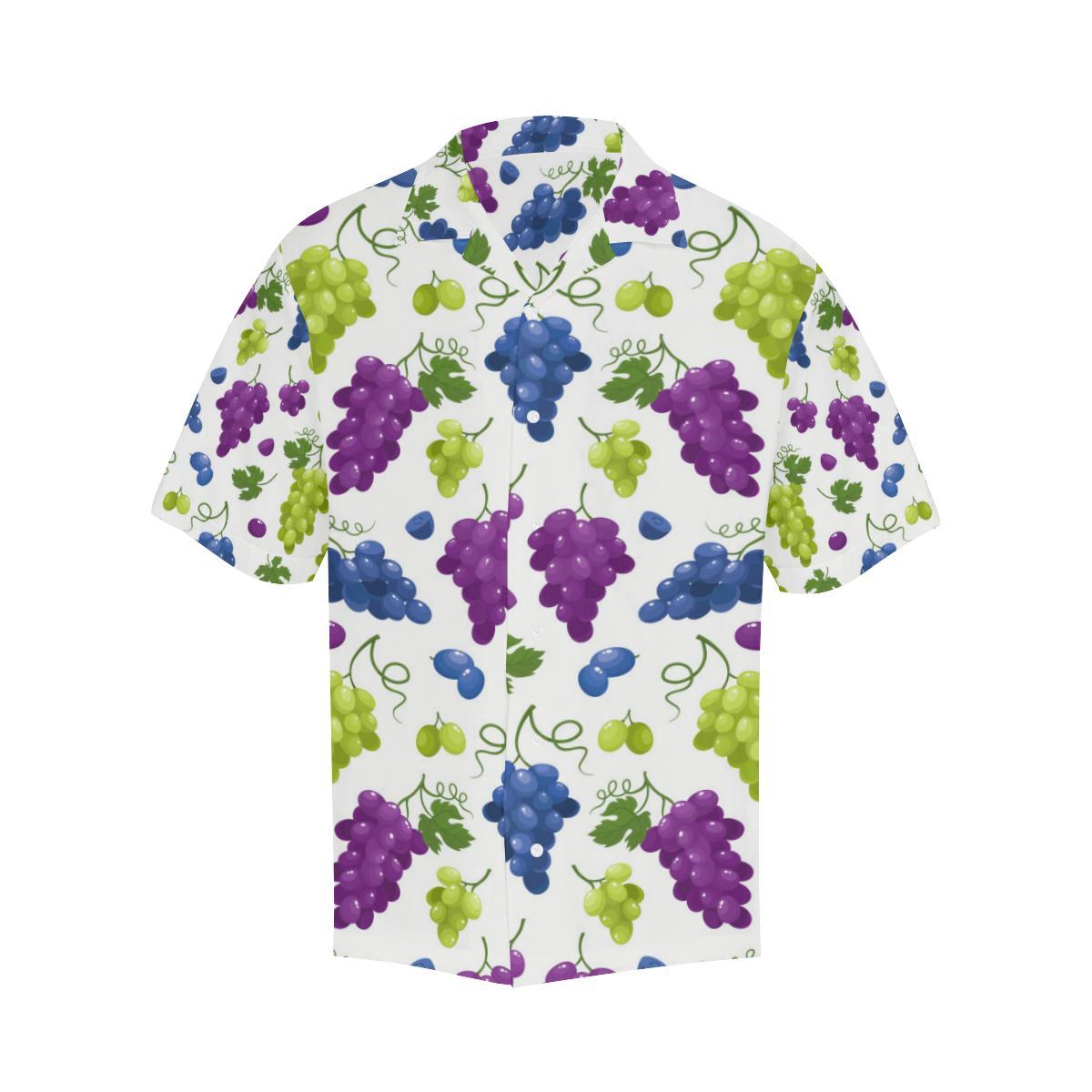 Grape Pattern Mens All Over Print Hawaiian Shirt