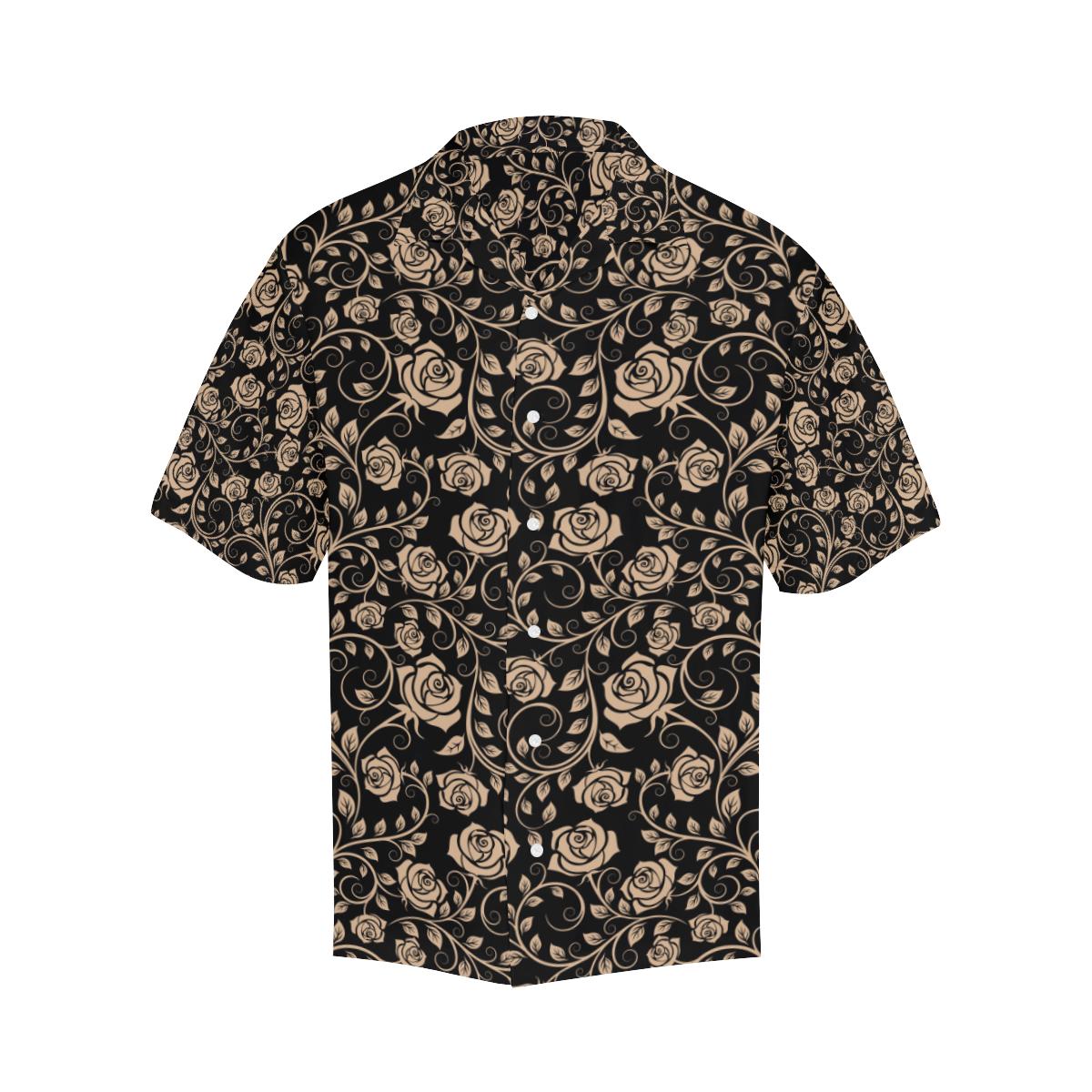 Rose Pattern Print Design 04 Mens All Over Hawaiian Shirt