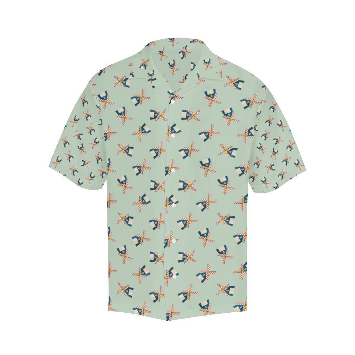 Windmill Pattern Print Design 0 Hawaiian Shirt