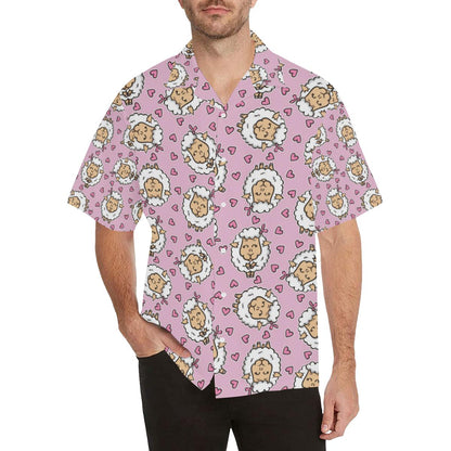 Sheep Cute Pattern Print Design Hawaiian Shirt