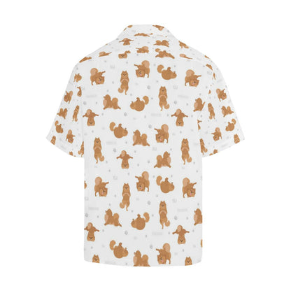 Pomeranian Yoga Pattern Mens All Over Print Hawaiian Shirt