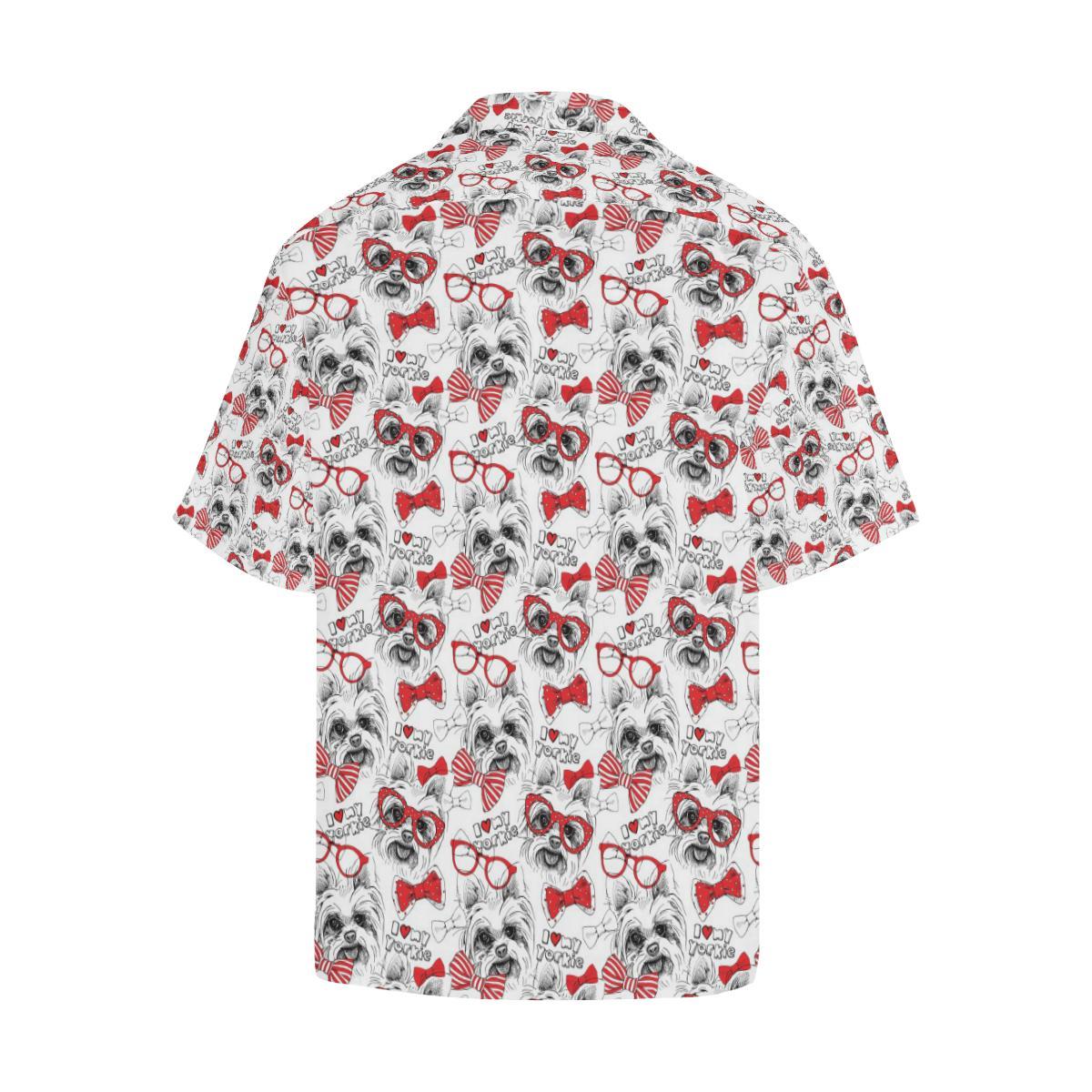 Yorkshire Terrier Pattern Print Design 04 Mens All Over Hawaiian Shirt