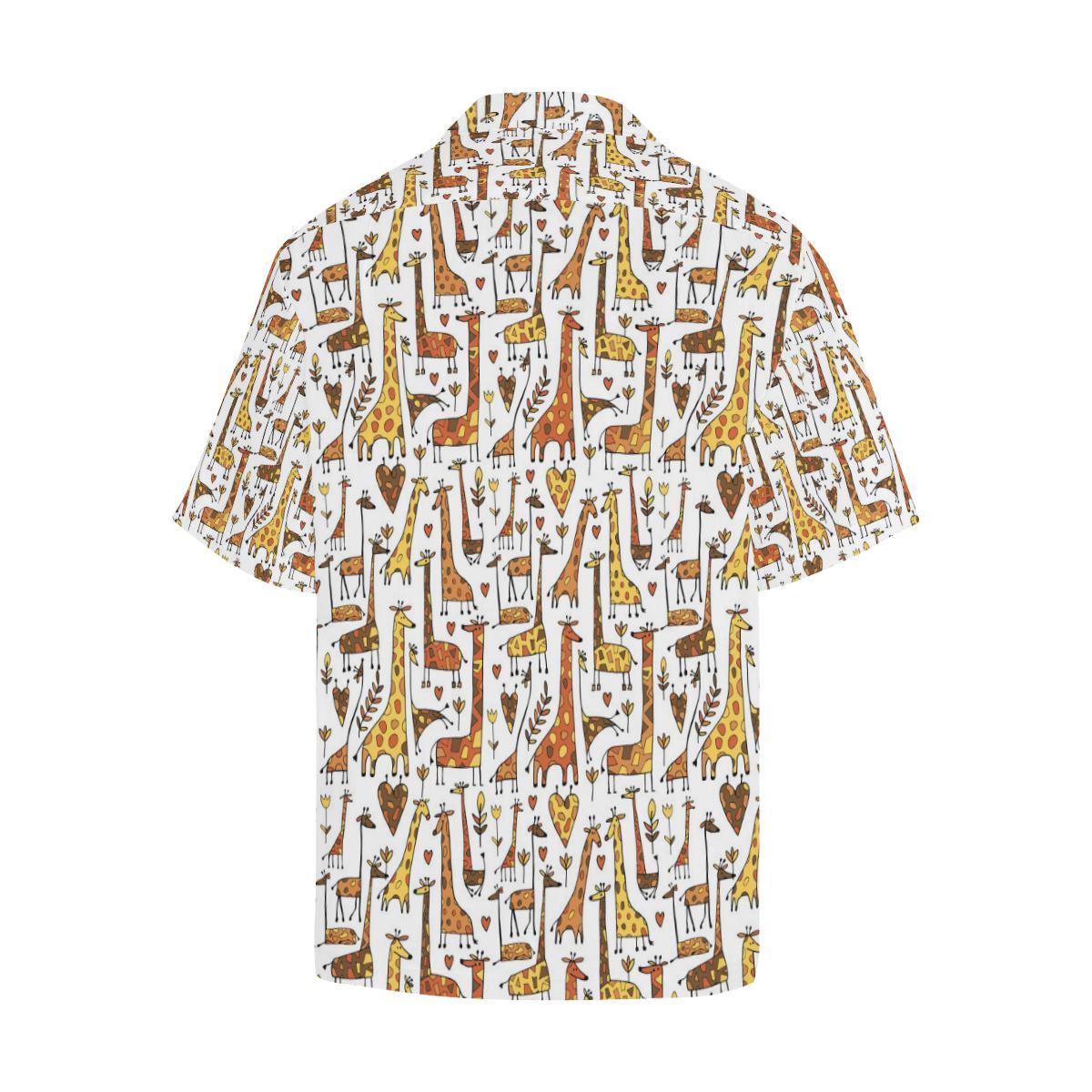 Giraffe Pattern Print Design 04 Mens All Over Hawaiian Shirt