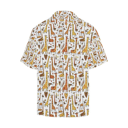 Giraffe Pattern Print Design 04 Mens All Over Hawaiian Shirt