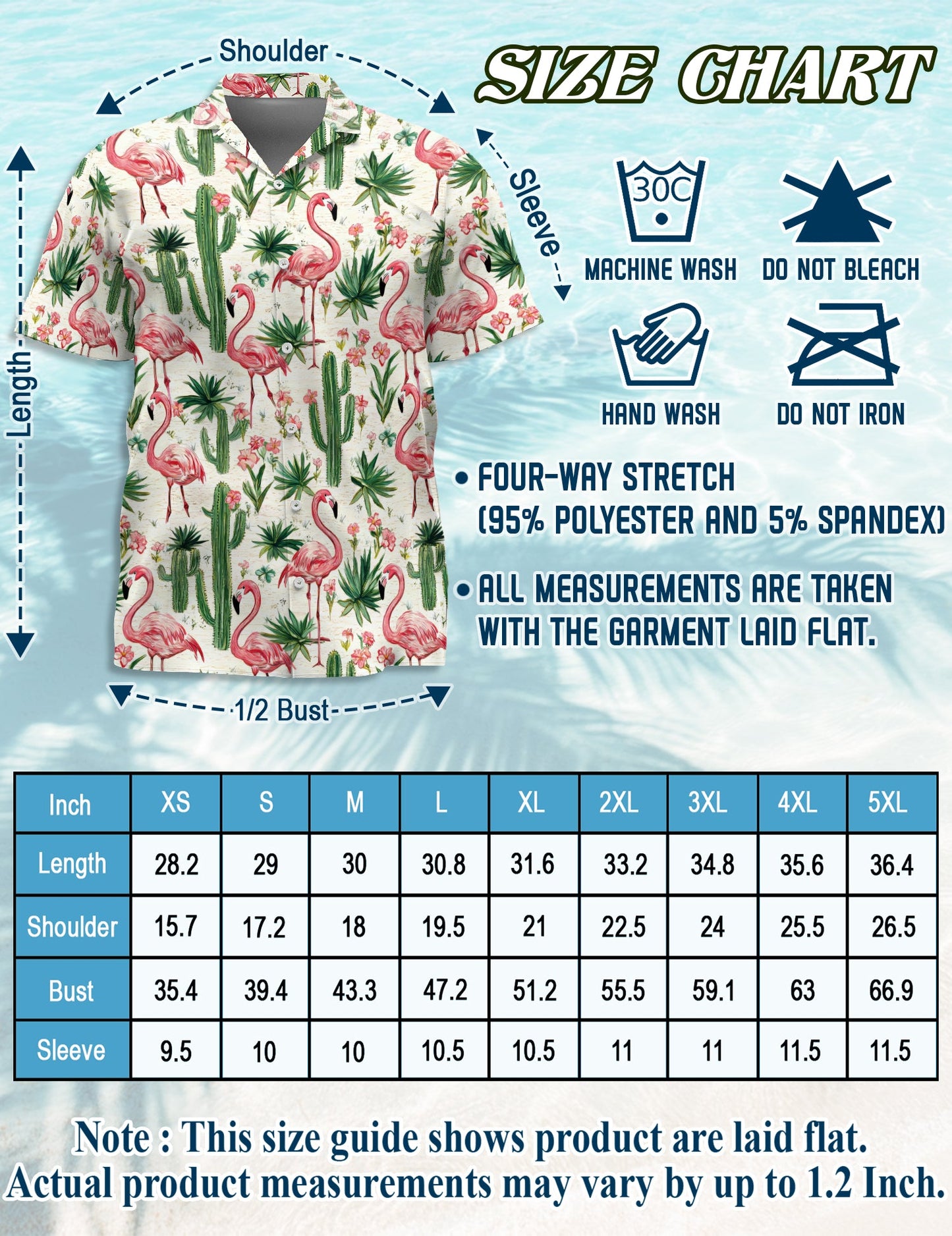 Cactus Flamingo Hawaiian Shirt for Men, Button Down Aloha Shirt - Azhawaiian