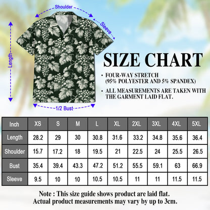 Grape Hawaiian Shirt for Men, Button Down Aloha Shirt - Azhawaiian