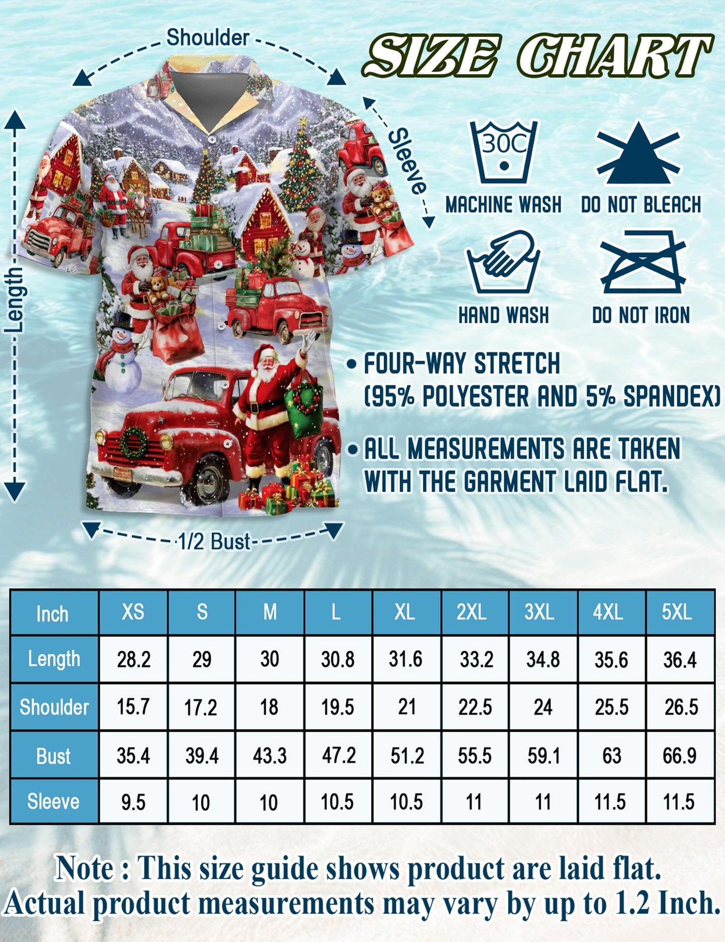 Christmas Red Truck Hawaiian Shirt for Men, Button Down Aloha Shirt - Azhawaiian
