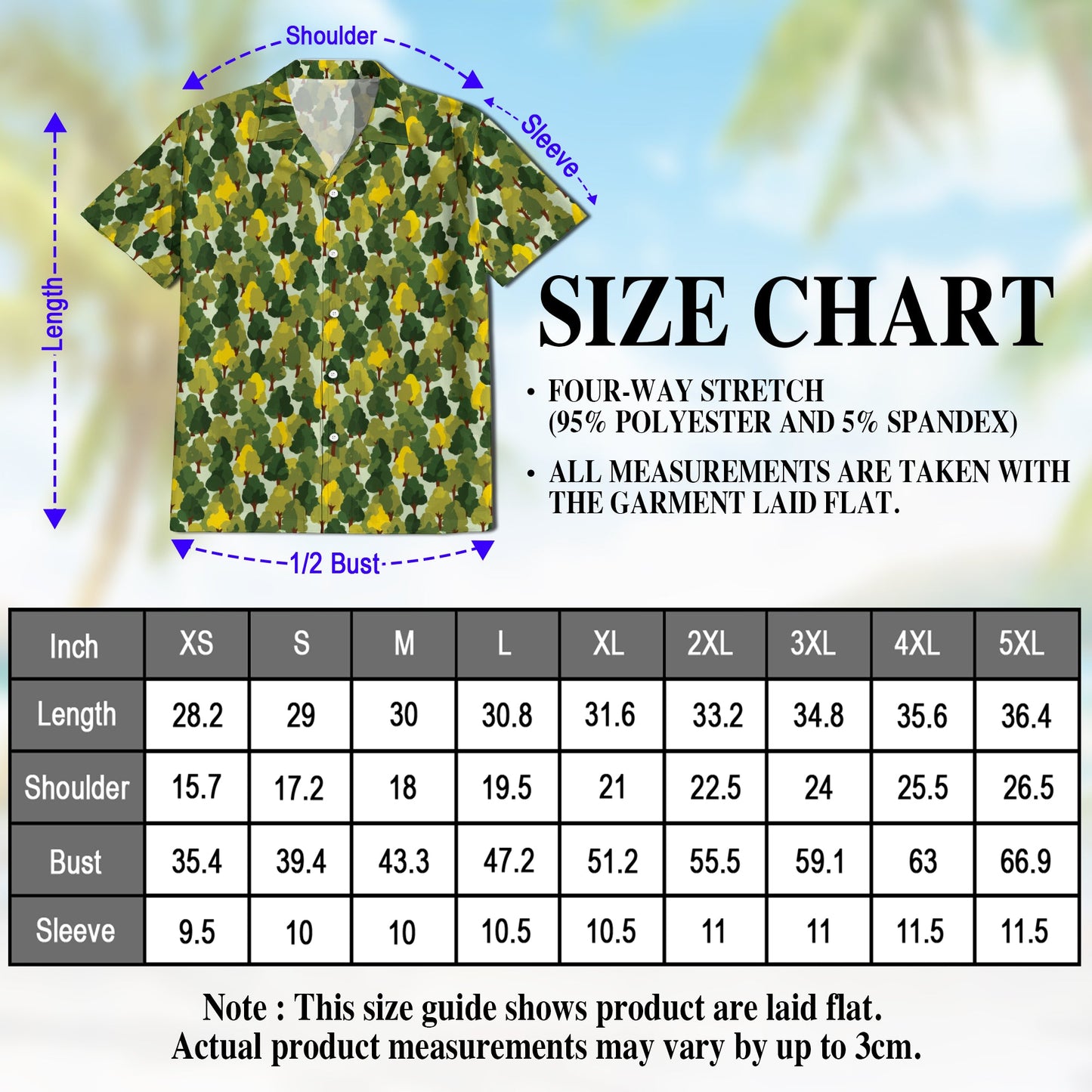 Pattern Tree Hawaiian Shirt for Men, Button Down Aloha Shirt - Azhawaiian
