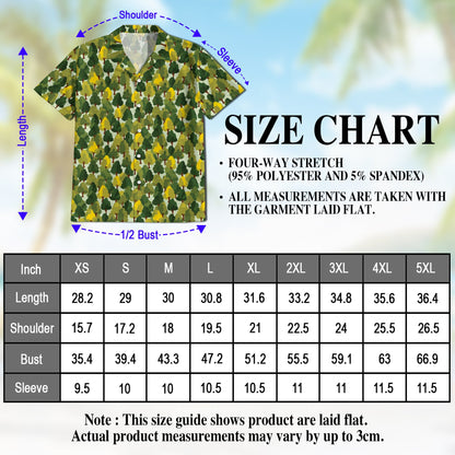 Pattern Tree Hawaiian Shirt for Men, Button Down Aloha Shirt - Azhawaiian