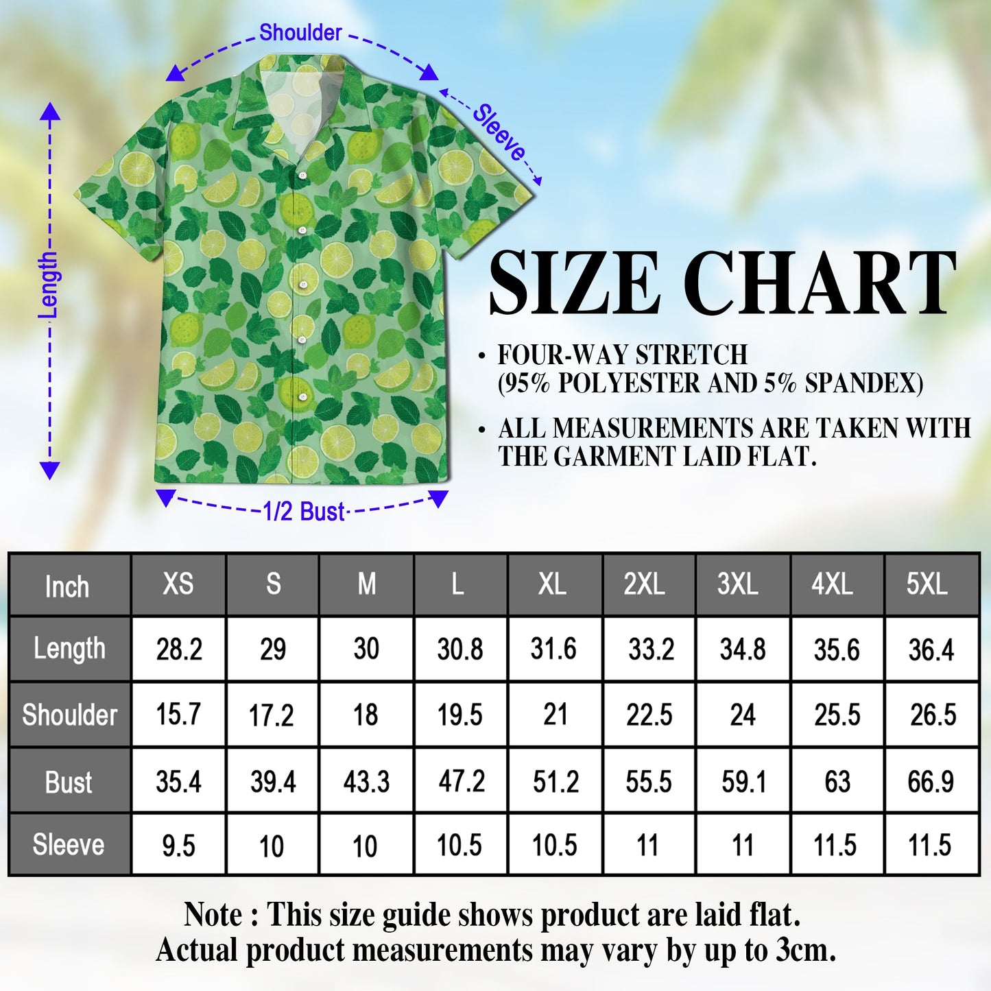 Lemon Pattern Hawaiian Shirt for Men, Button Down Aloha Shirt - Azhawaiian