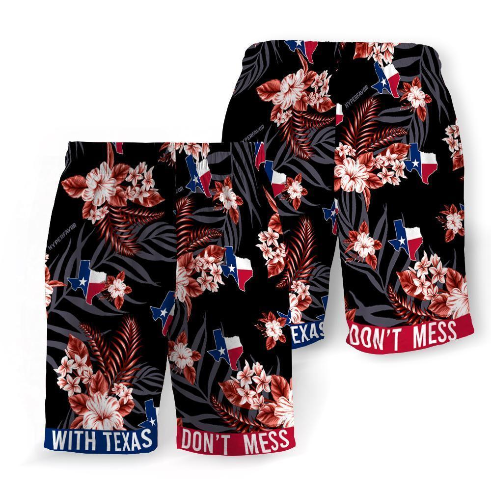 Texas - Map Flower Style Hawaii Shirt Short Hawaiian