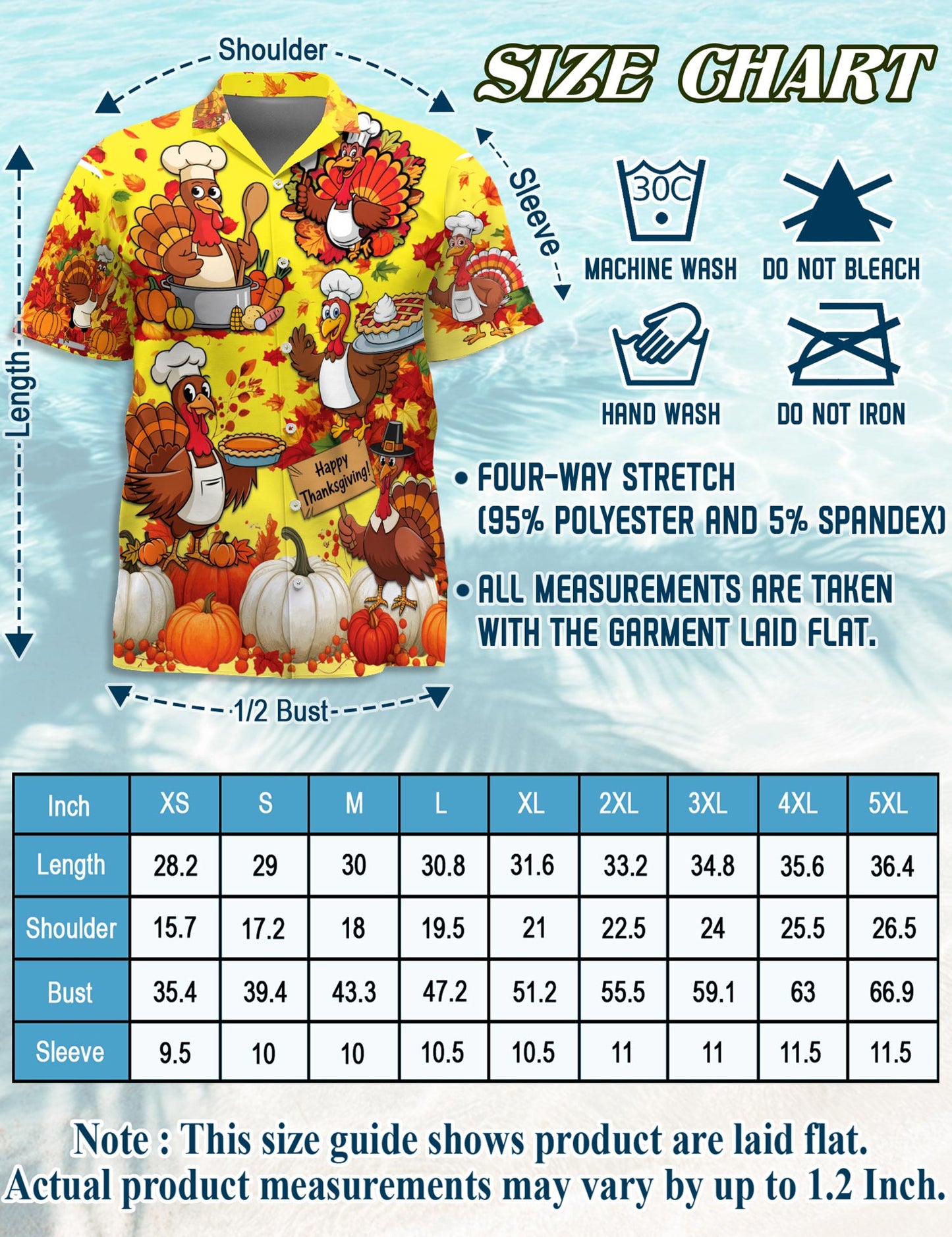 Happy Thanksgiving Hawaiian Shirt for Men, Button Down Aloha Shirt - Azhawaiian