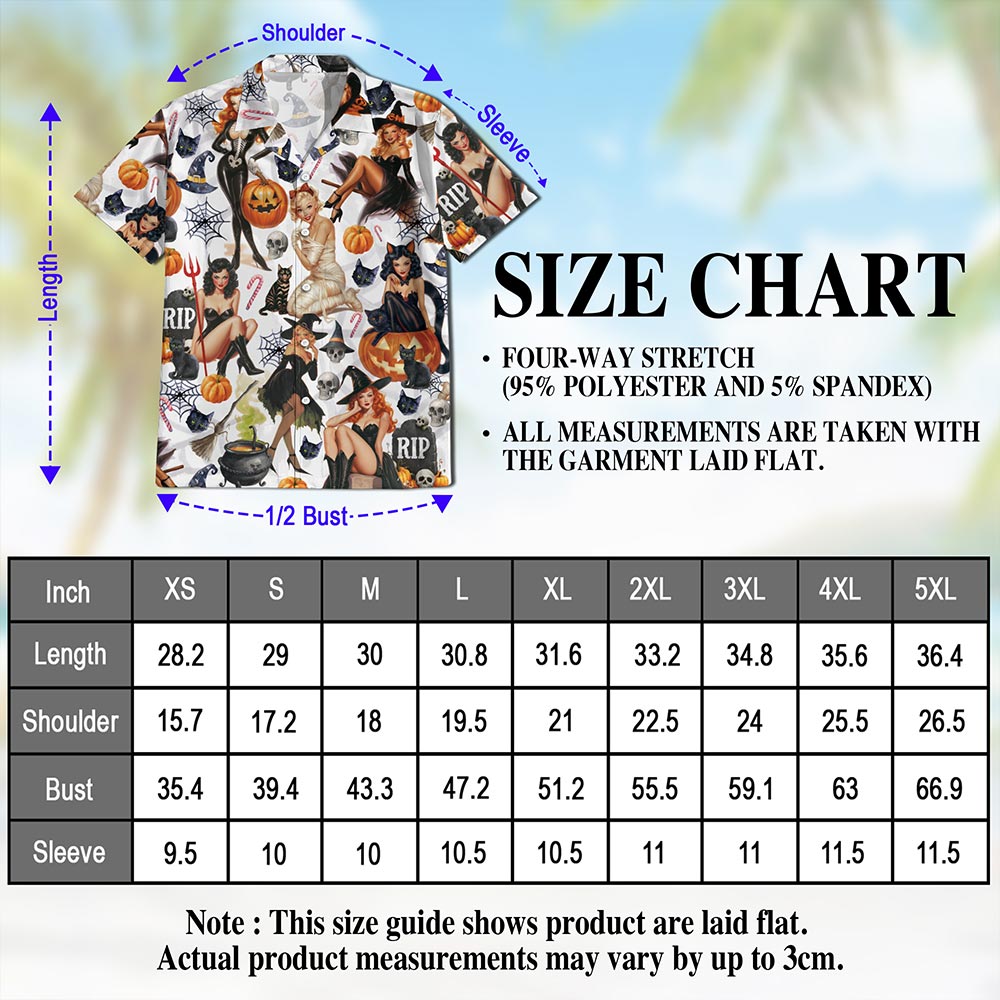 Pinup Girls Hawaiian Shirt for Men, Button Down Aloha Shirt - Azhawaiian