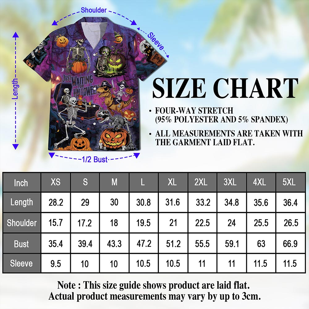 Halloween You're Already Dead Skeleton Hawaiian Shirt for Men, Button Down Aloha Shirt - Azhawaiian