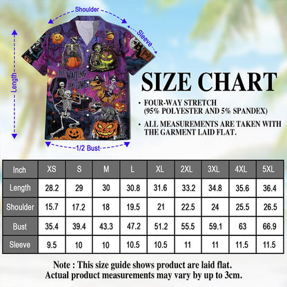 Halloween You're Already Dead Skeleton Hawaiian Shirt for Men, Button Down Aloha Shirt - Azhawaiian