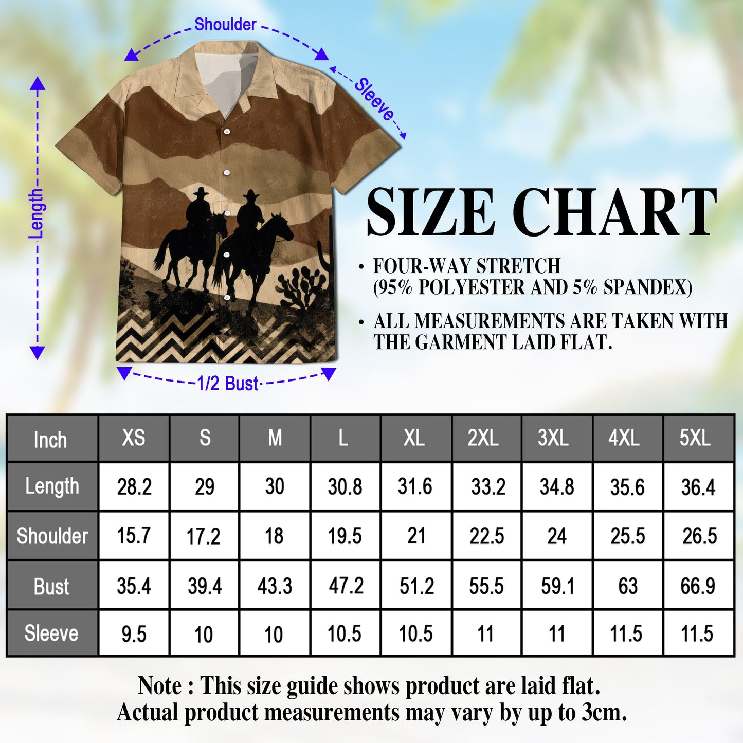 Cowboys on Horseback Hawaiian Shirt for Men, Button Down Aloha Shirt - Azhawaiian