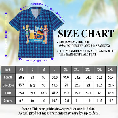 Oktoberfest Beer Celebration Print Matching Dog Owner Hawaiian Shirts, Funny Pet Aloha Shirt for Beach Vacation - Azhawaiian