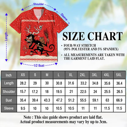 Krampus Christmas Hawaiian Shirt for Men, Button Down Aloha Shirt - Azhawaiian
