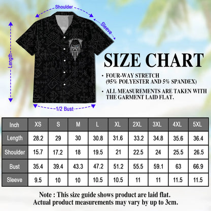 Vintage Viking Odin Fenrir Tattoo Print Matching Dog Owner Hawaiian Shirts, Funny Pet Aloha Shirt for Beach Vacation - Azhawaiian