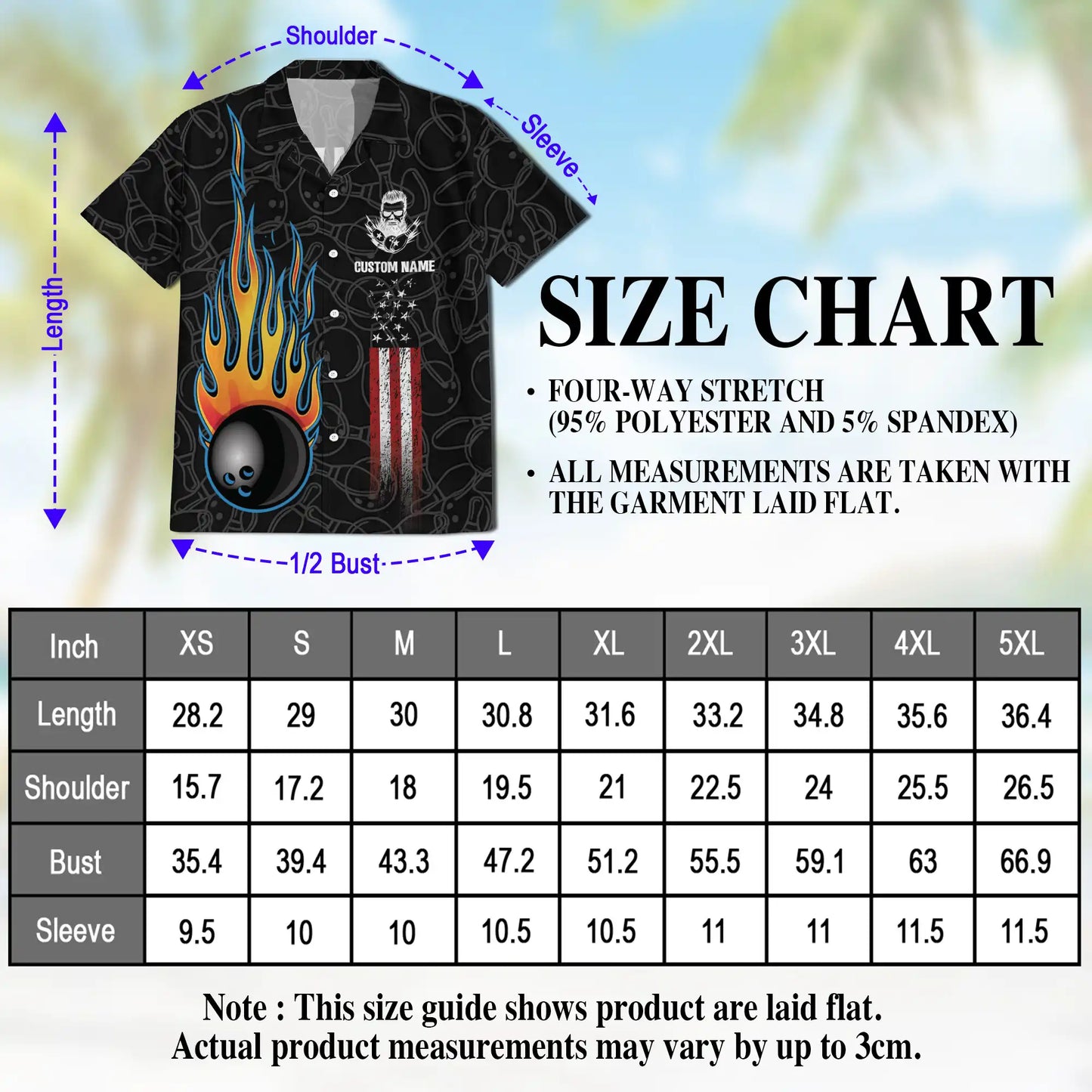 Bowling Hawaiian Shirt for Men, Personalized Patriotic Print| Azhawaiian