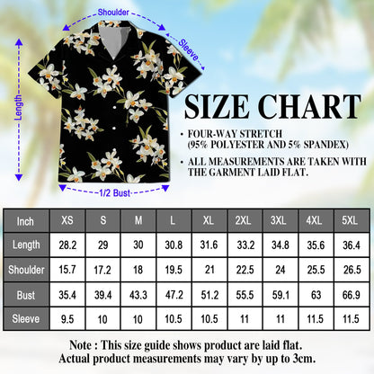 Orchid Hawaiian Shirt for Men, Button Down Aloha Shirt - Azhawaiian