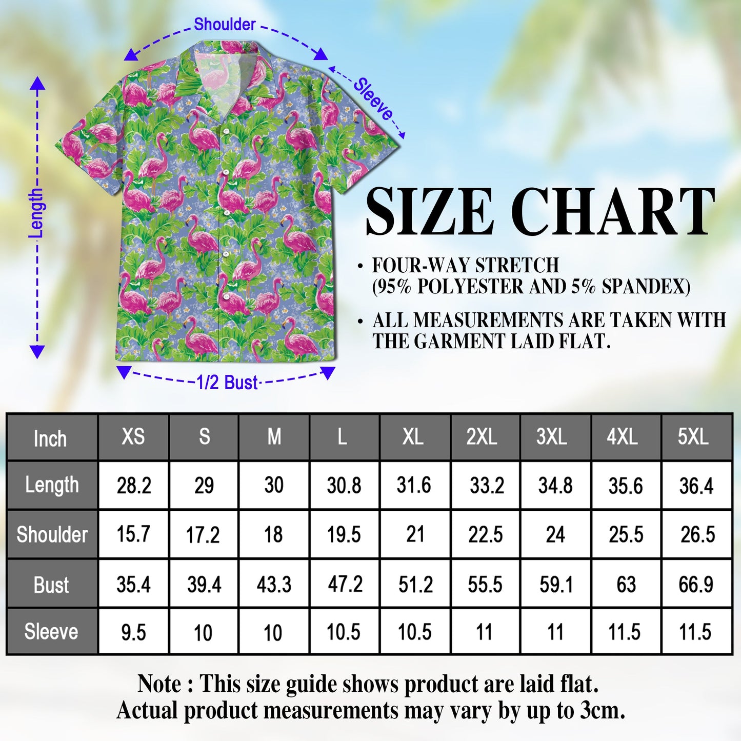 Watercolor Tropical Flamingo Hawaiian Shirt for Men, Button Down Aloha Shirt - Azhawaiian