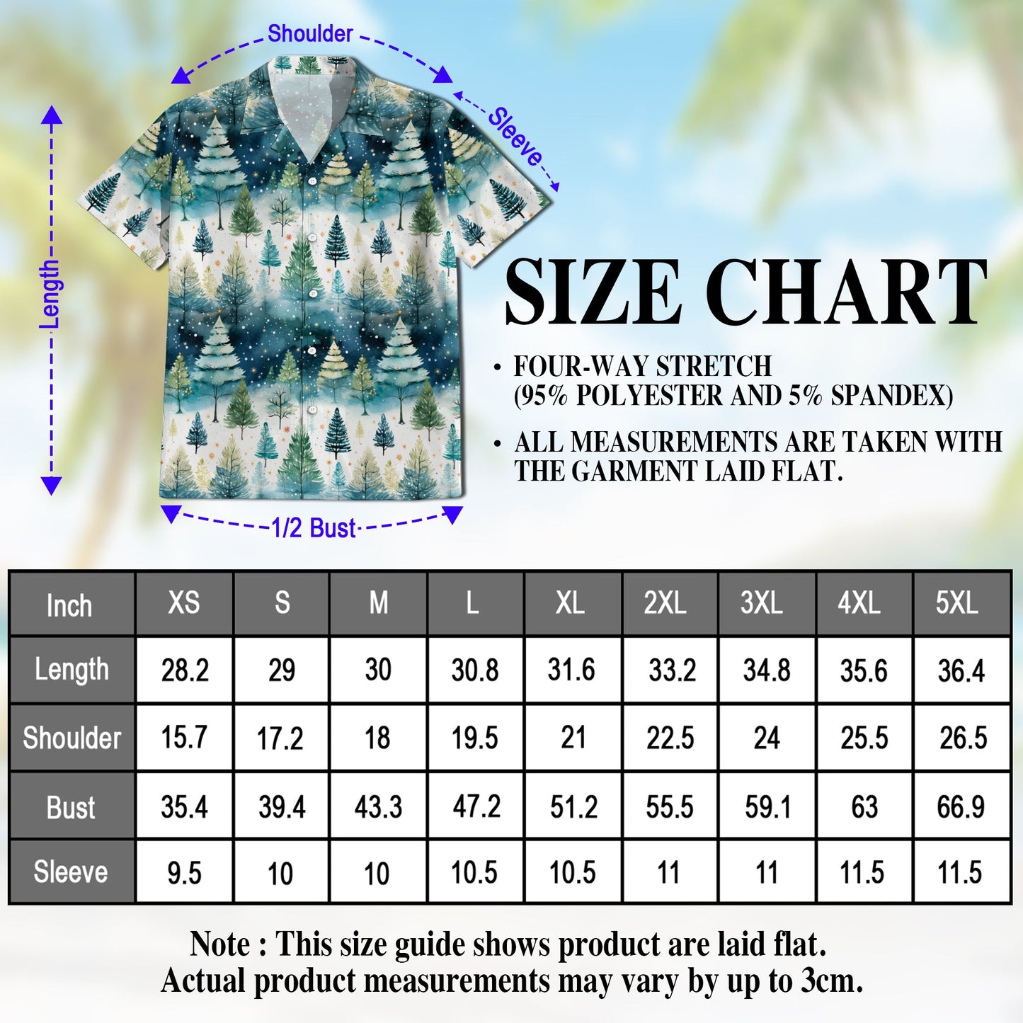 Christmas Tree Hawaiian Shirt for Men, Button Down Aloha Shirt - Azhawaiian