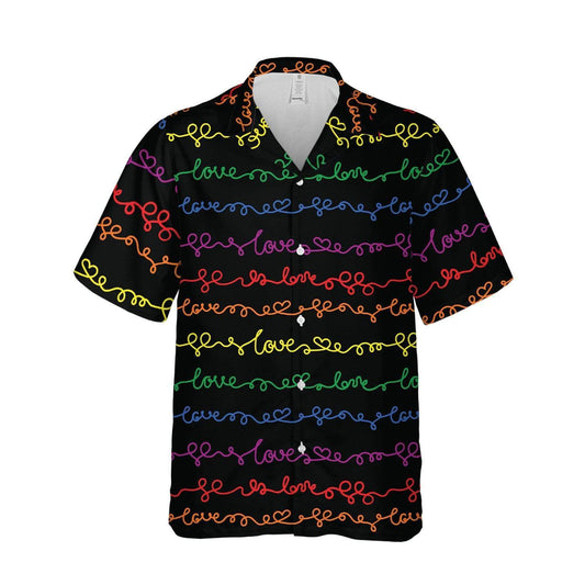 Lgbt Gay Pride Love Pattern Unisex Hawaiian Shirts