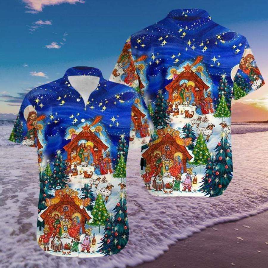 Hawaiian Aloha Shirts Christmas It Is All About Jesus #2010H