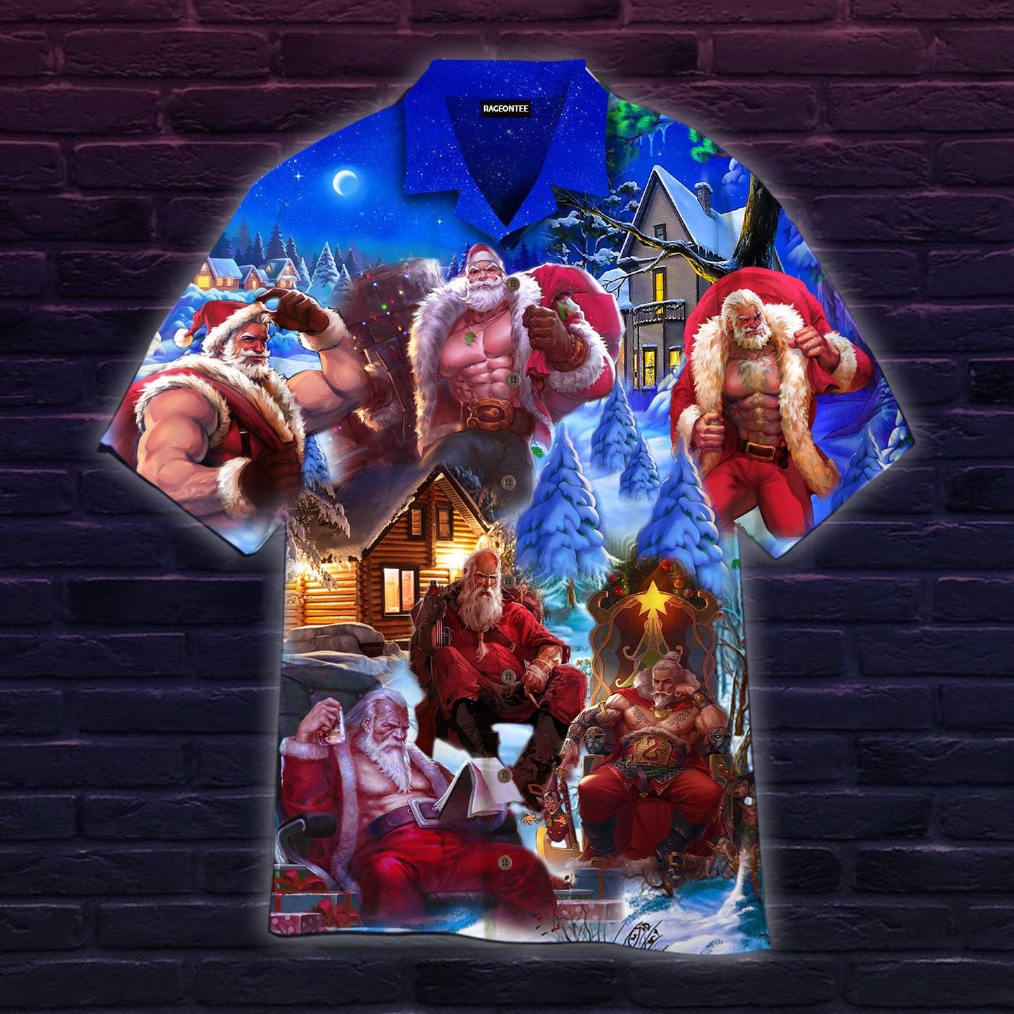 Superhero Santa Claus Will Come And Save You On Christmas Night Hawaiian Shirt | For Men &amp;amp; Women | Adult | Wt1420