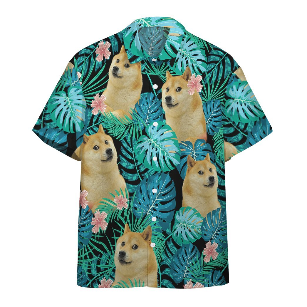  3D Doge Meme Hawaiian Custom Short Sleeve Shirt