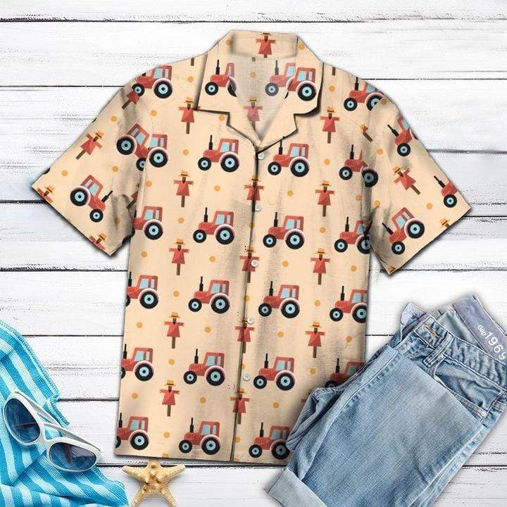 Amazing Tractor Unisex Hawaiian Aloha Shirts #V