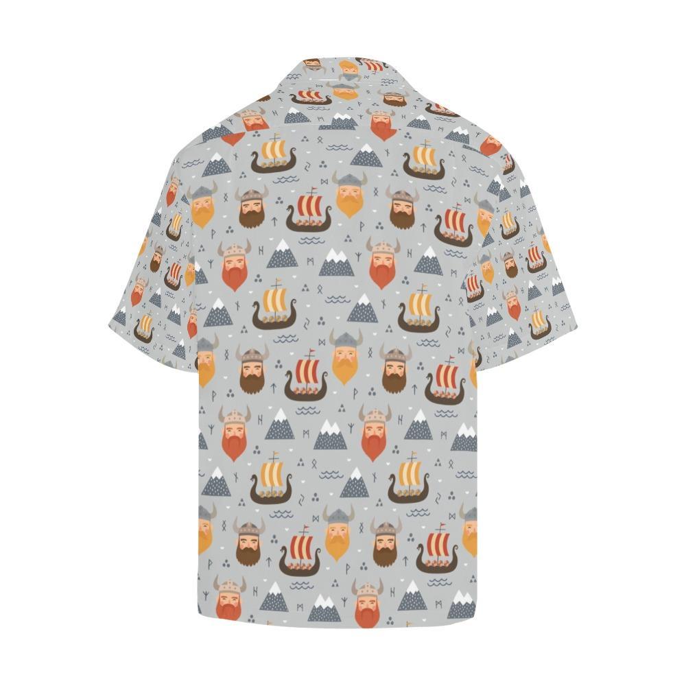 Vikings Print Design Hawaiian Shirt