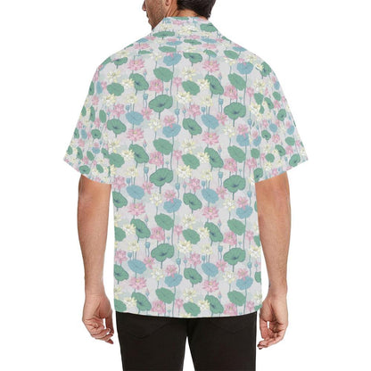 Water Lily Print Design Hawaiian Shirt