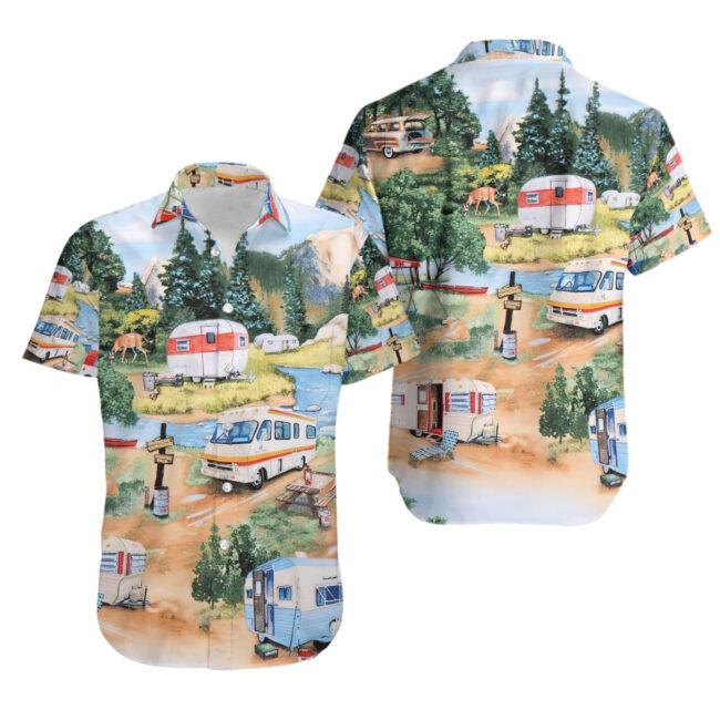 Happy Holiday with Camping Car Hawaiian Shirt #H