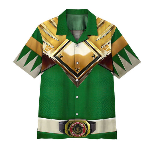  3D Mighty Morphin Power Rangers Green Ranger Hawaii Shirt