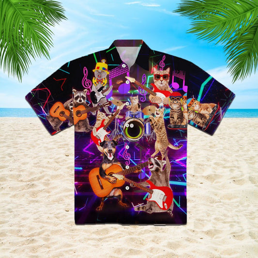 OragonTee Music Animals Funny Hawaiian Shirt | For Men & Women | Adult | WT1316