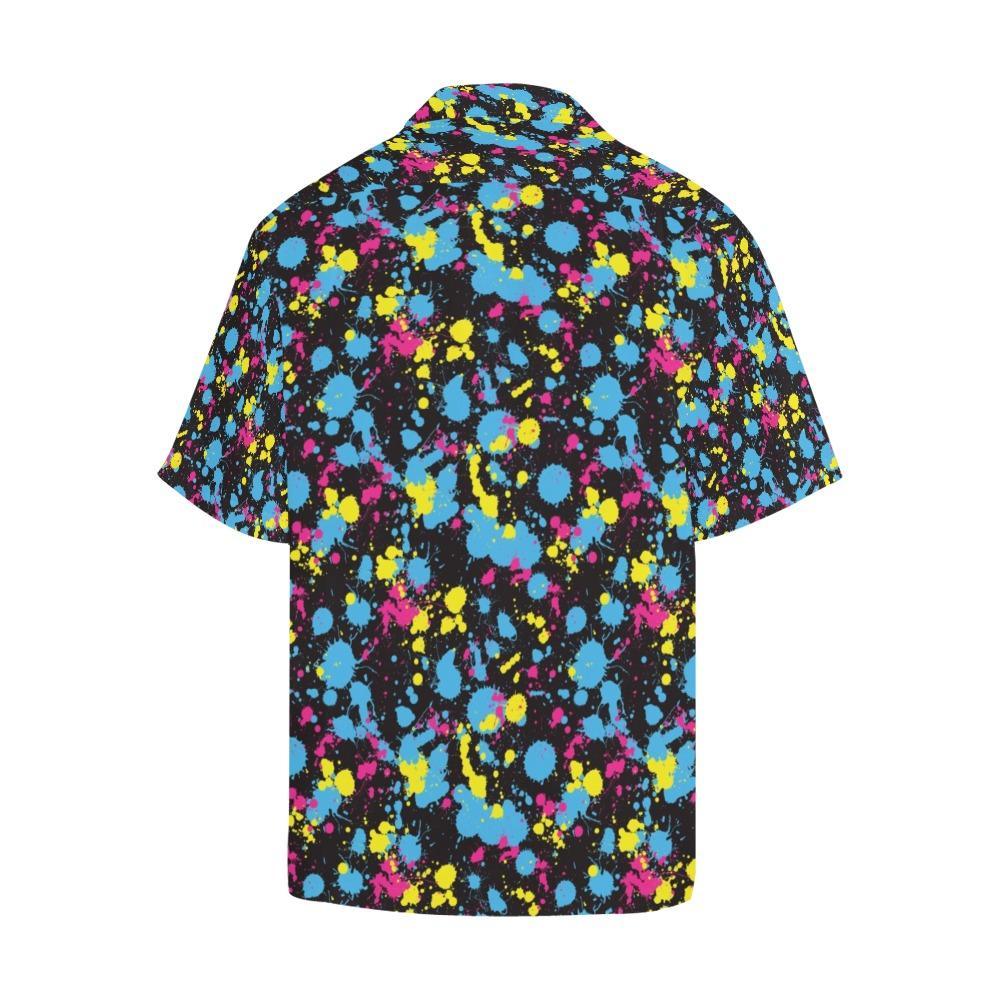 Splatter Colorful Print Design Hawaiian Shirt