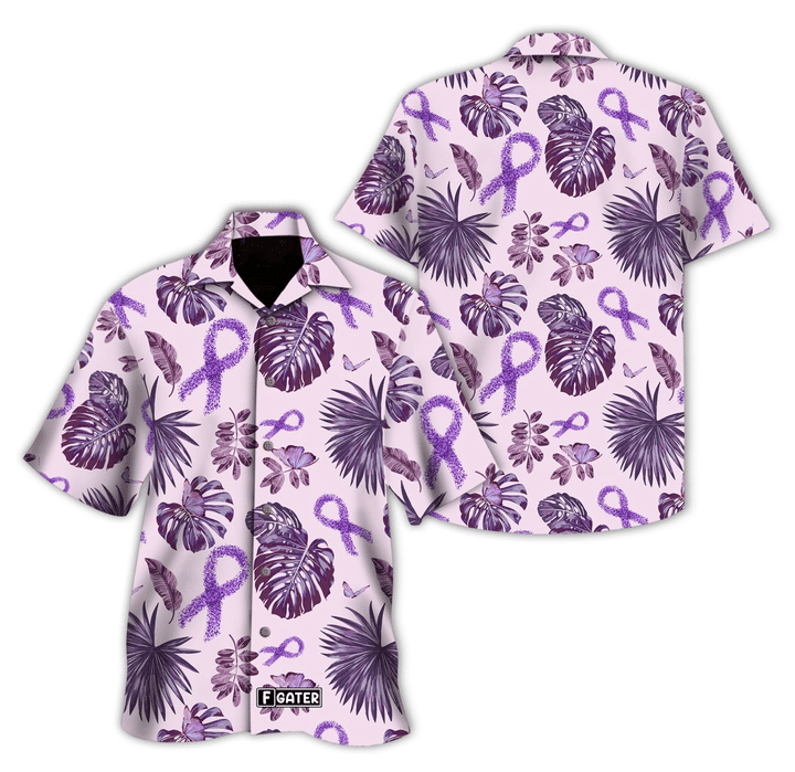 AlzheimerÕS Awareness Ribbon Hawaiian Shirt | For Men &amp;amp; Women | Adult | Hw8213