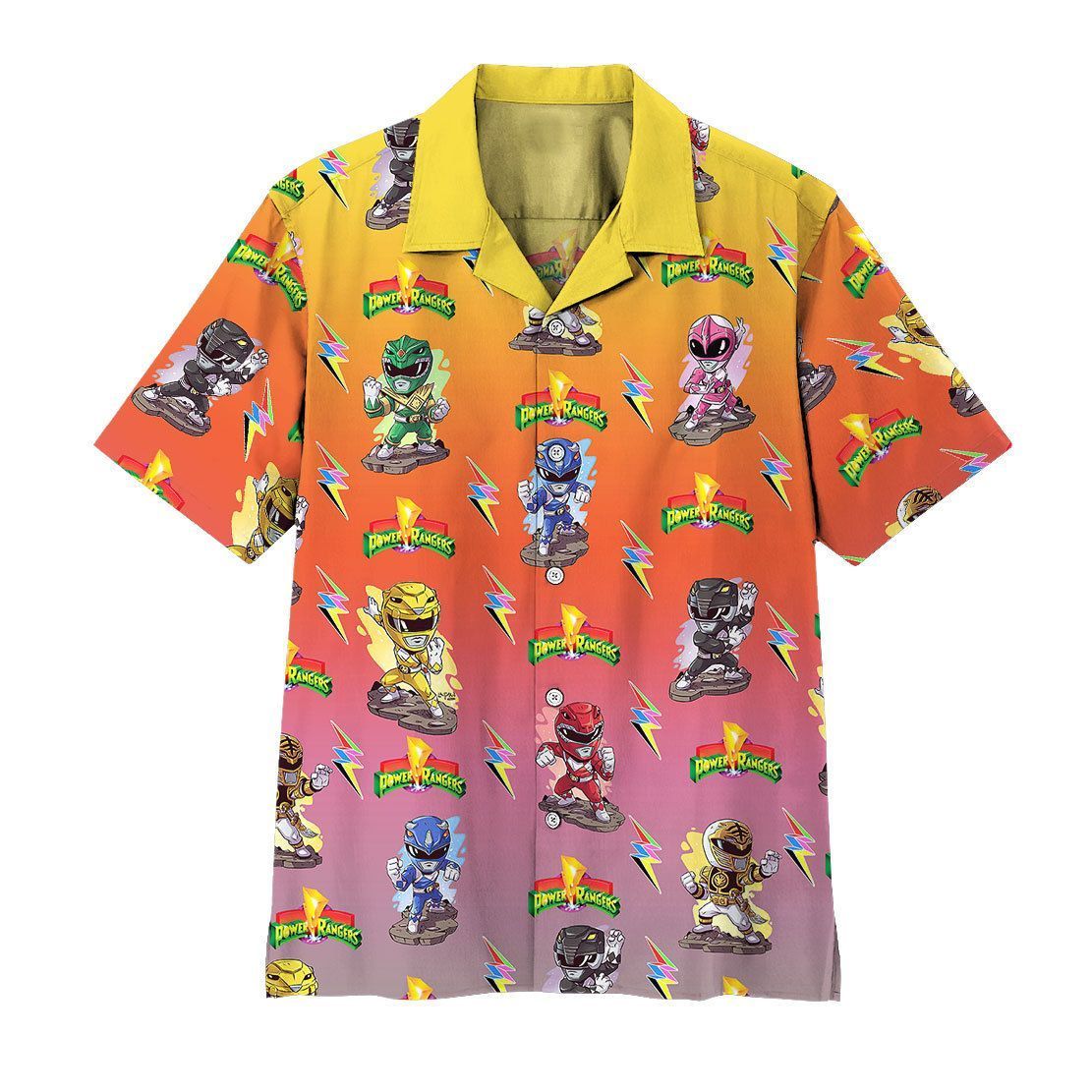  3D Mighty Morphin Power Rangers Hawaii Shirt