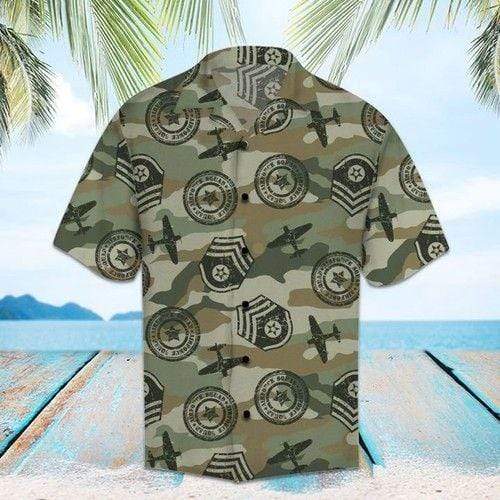 Military Camouflage Thunderbird Us Air Force Unisex Hawaiian Shirts