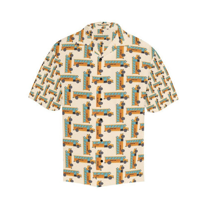 School Bus Print Design Hawaiian Shirt