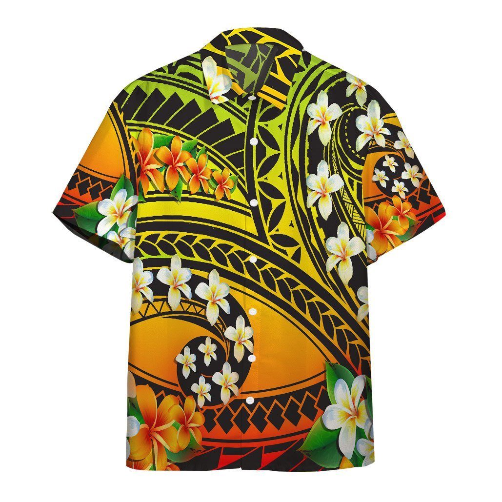  3D Plumeria Polynesian Hawaii Shirt