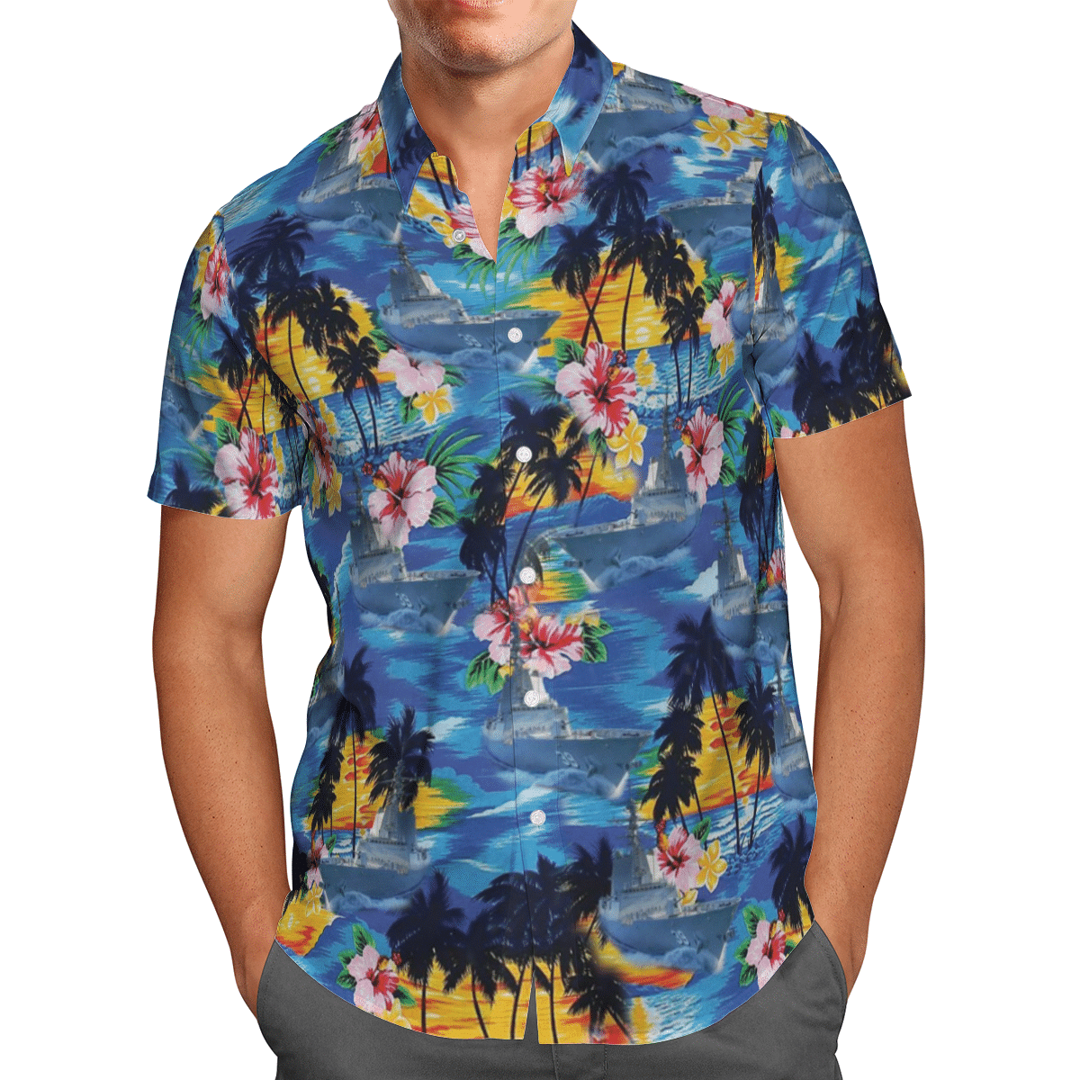 Hobartclass Destroyer Australian Navy  Blue Nice Design Unisex Hawaiian Shirt For Men And Women Dhc17063390